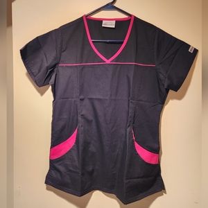 Black Womens Uniform Advantage Scrub Top